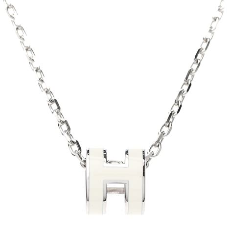 hermes white h necklace|hermes h necklace on sale.